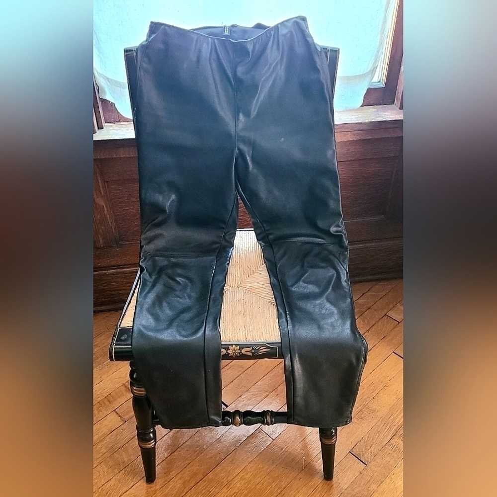 H&M Black Faux Leather Leggins